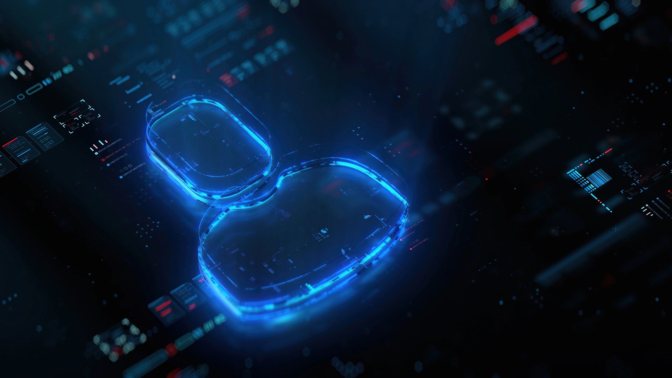 Abstract digital security concept representing protection