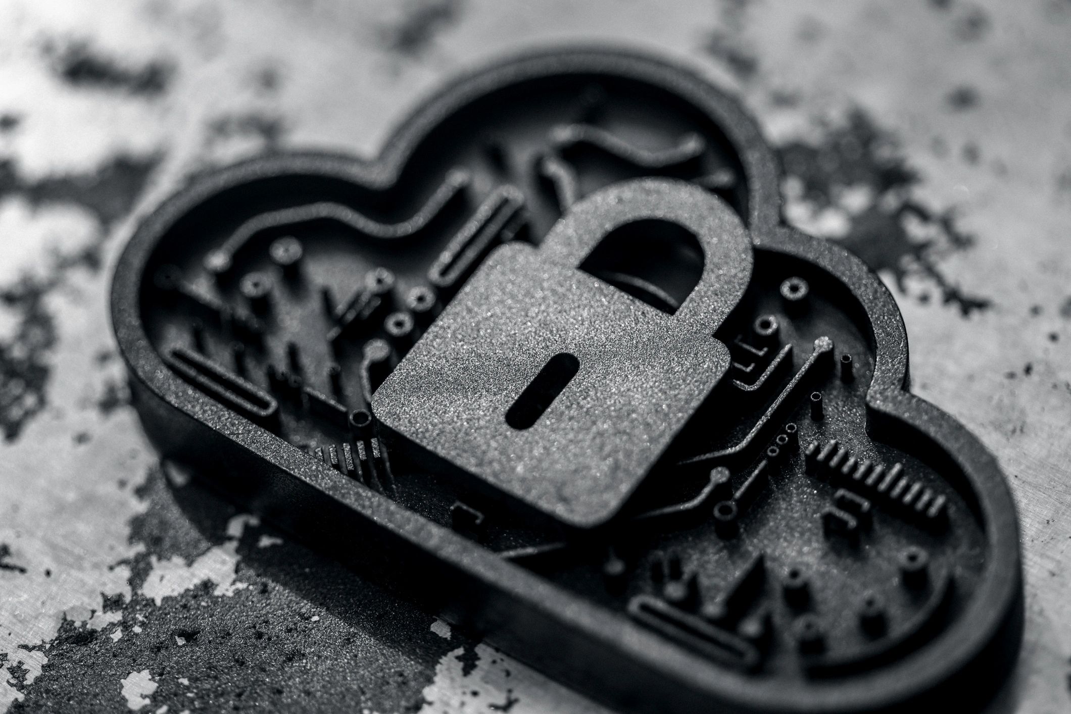 Cybersecurity lock icon representing network protection